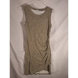 AVLN Studio Lane Ruched Knit Bodycon Dress Olive Green XS Sleeveless